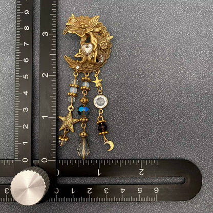 Vintage Star Moon Fringe Angel Elf Earrings - MS - ivyandlavyboutique Mio Queena