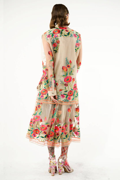 Vintage Tulips Skirt - ivyandlavyboutique Aratta
