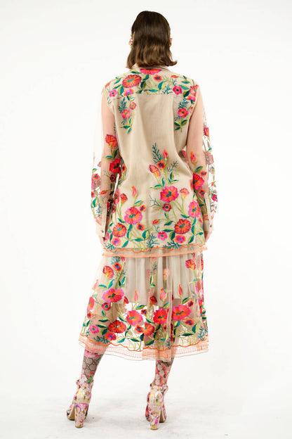 Vintage Tulips Skirt - ivyandlavyboutique Aratta