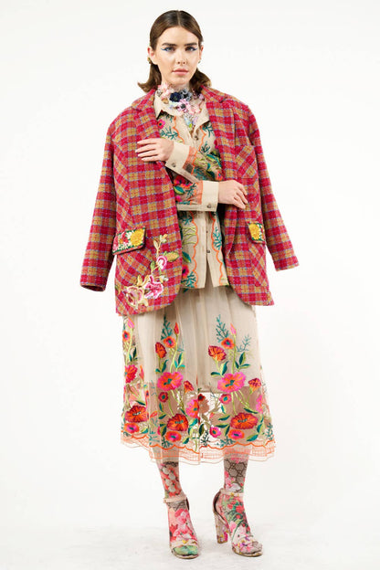 Vintage Tulips Skirt - ivyandlavyboutique Aratta