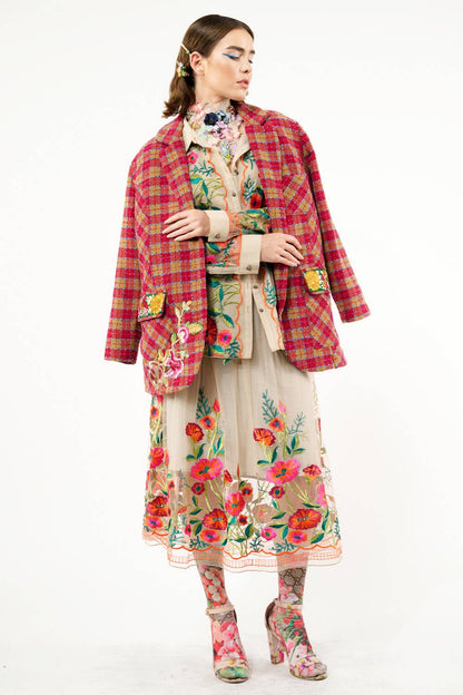 Vintage Tulips Skirt - ivyandlavyboutique Aratta