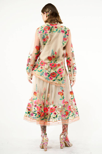 Vintage Tulips Skirt - ivyandlavyboutique Aratta