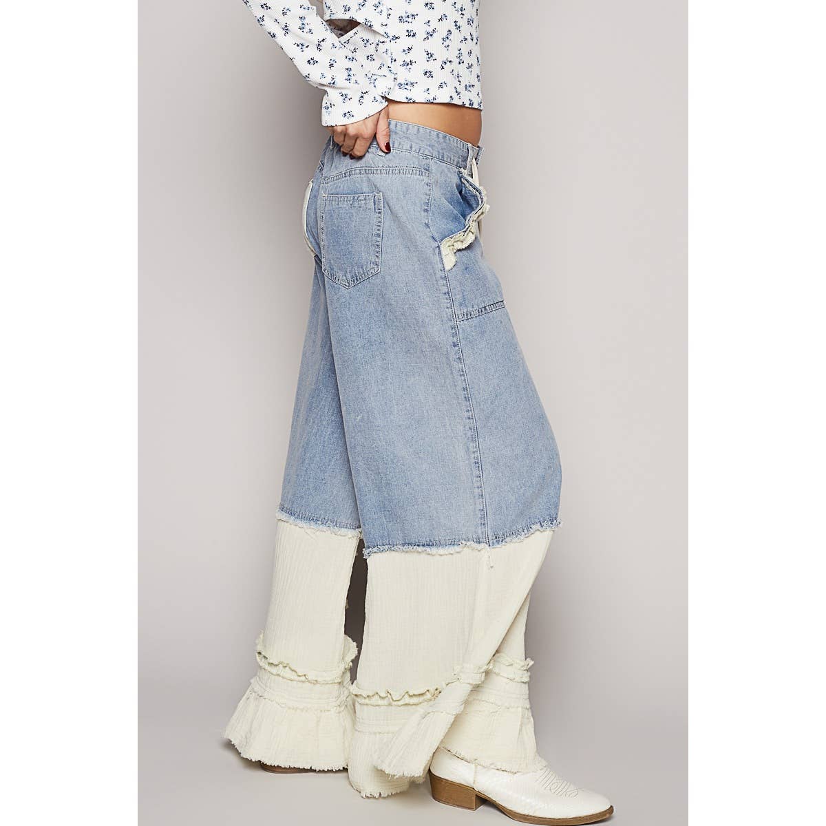 Vintage washed double gauze wide pants - ivyandlavyboutique Pol Clothing