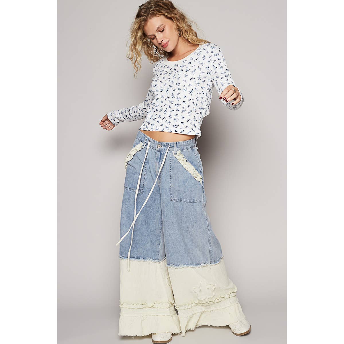 Vintage washed double gauze wide pants - ivyandlavyboutique Pol Clothing