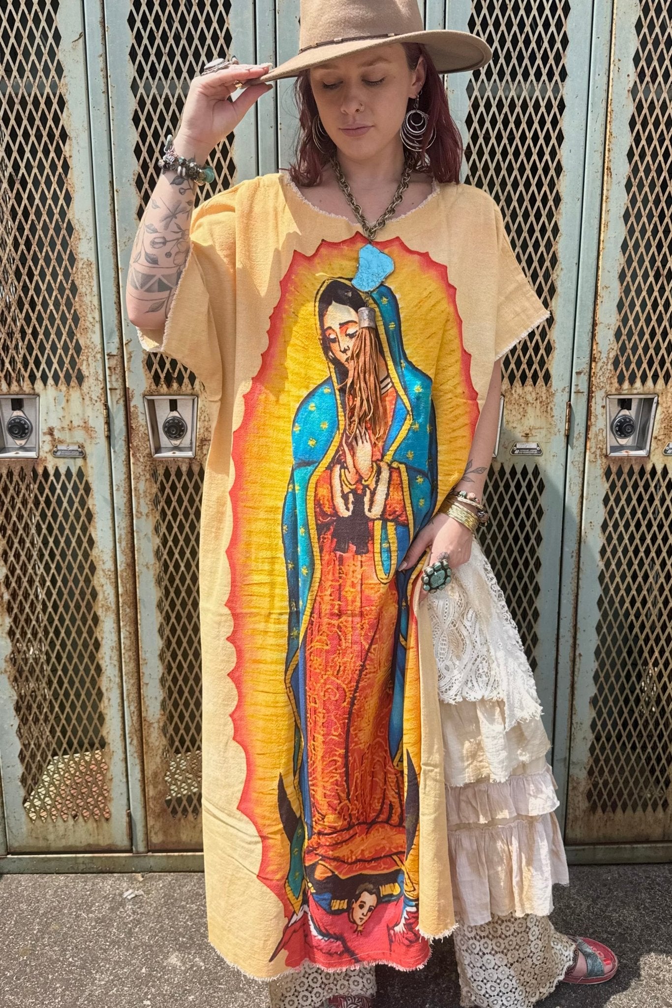 Virgin Mary Hi - Lo Tunic - ivyandlavyboutique I LOVE LINEN
