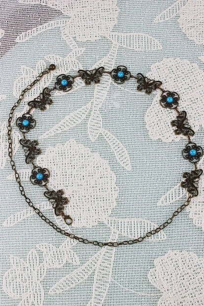 Western Butterfly Chain Belt – Vintage Boho Waist Accessory: Antique Gold - ivyandlavyboutique Leto Accessories