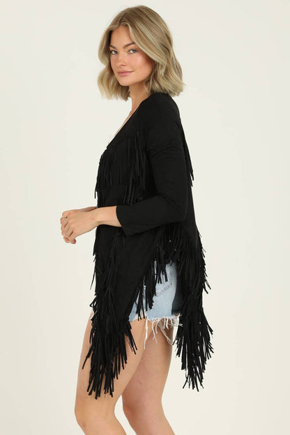 Western Chic Fringe Jacket - ivyandlavyboutique ANGIE