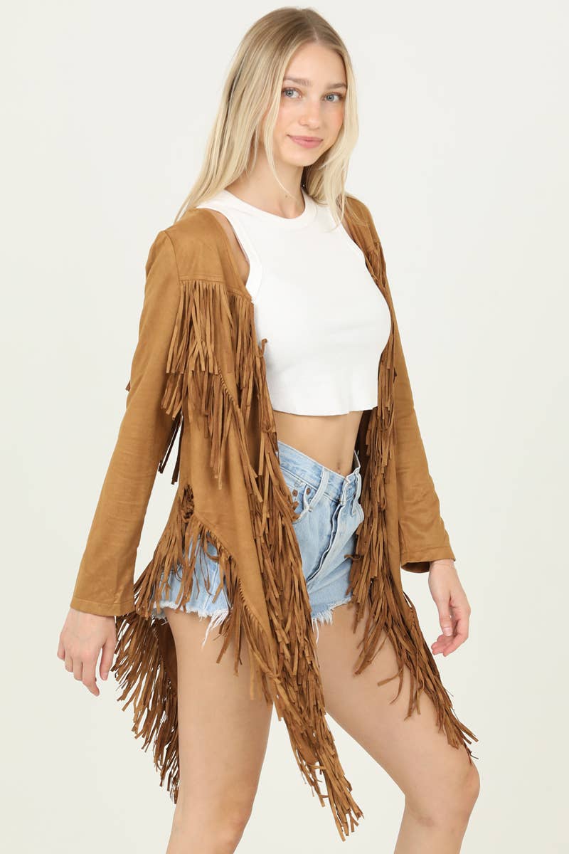 Western Chic Fringe Jacket - ivyandlavyboutique ANGIE