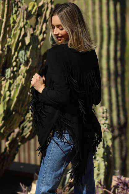 Western Chic Fringe Jacket - ivyandlavyboutique ANGIE