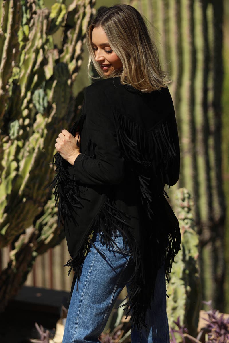 Western Chic Fringe Jacket - ivyandlavyboutique ANGIE