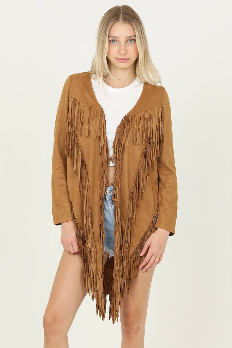 Western Chic Fringe Jacket - ivyandlavyboutique ANGIE