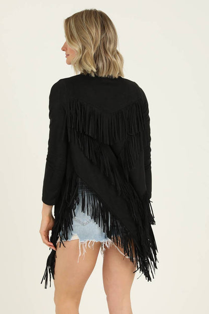Western Chic Fringe Jacket - ivyandlavyboutique ANGIE