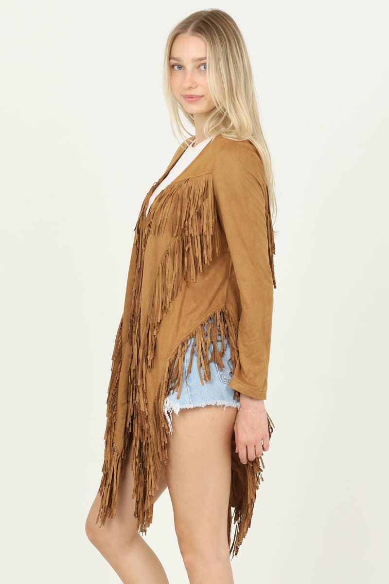 Western Chic Fringe Jacket - ivyandlavyboutique ANGIE