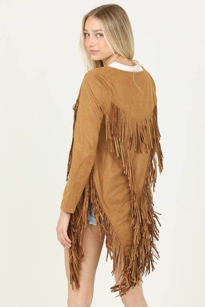 Western Chic Fringe Jacket - ivyandlavyboutique ANGIE