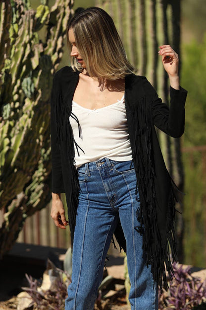 Western Chic Fringe Jacket - ivyandlavyboutique ANGIE