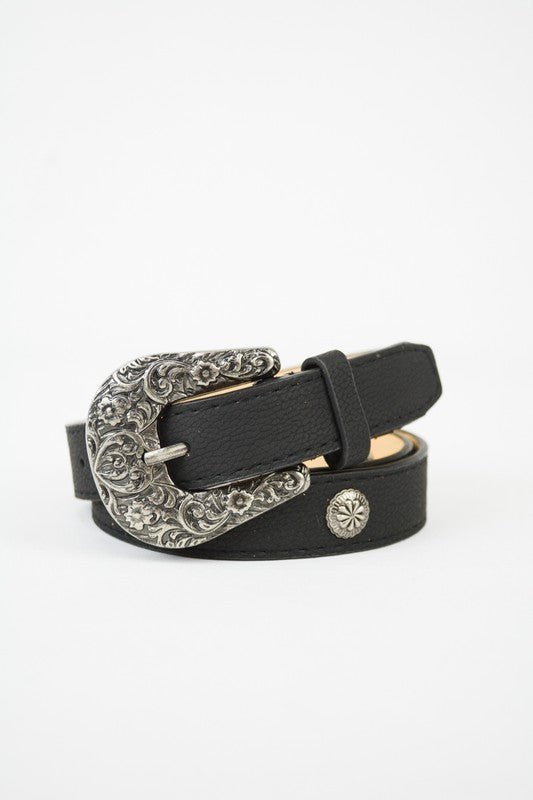 Western Style Faux Leather Fashion Belt - ivyandlavyboutique Leto Accessories