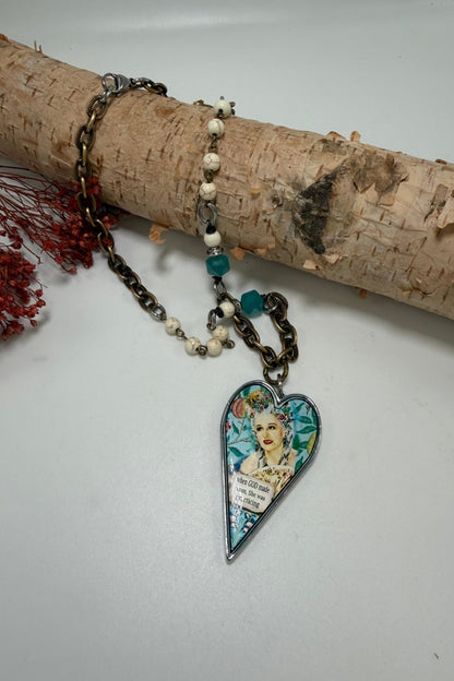 When God Made Man Abstract Heart Necklace - ivyandlavyboutique ivyandlavyboutique