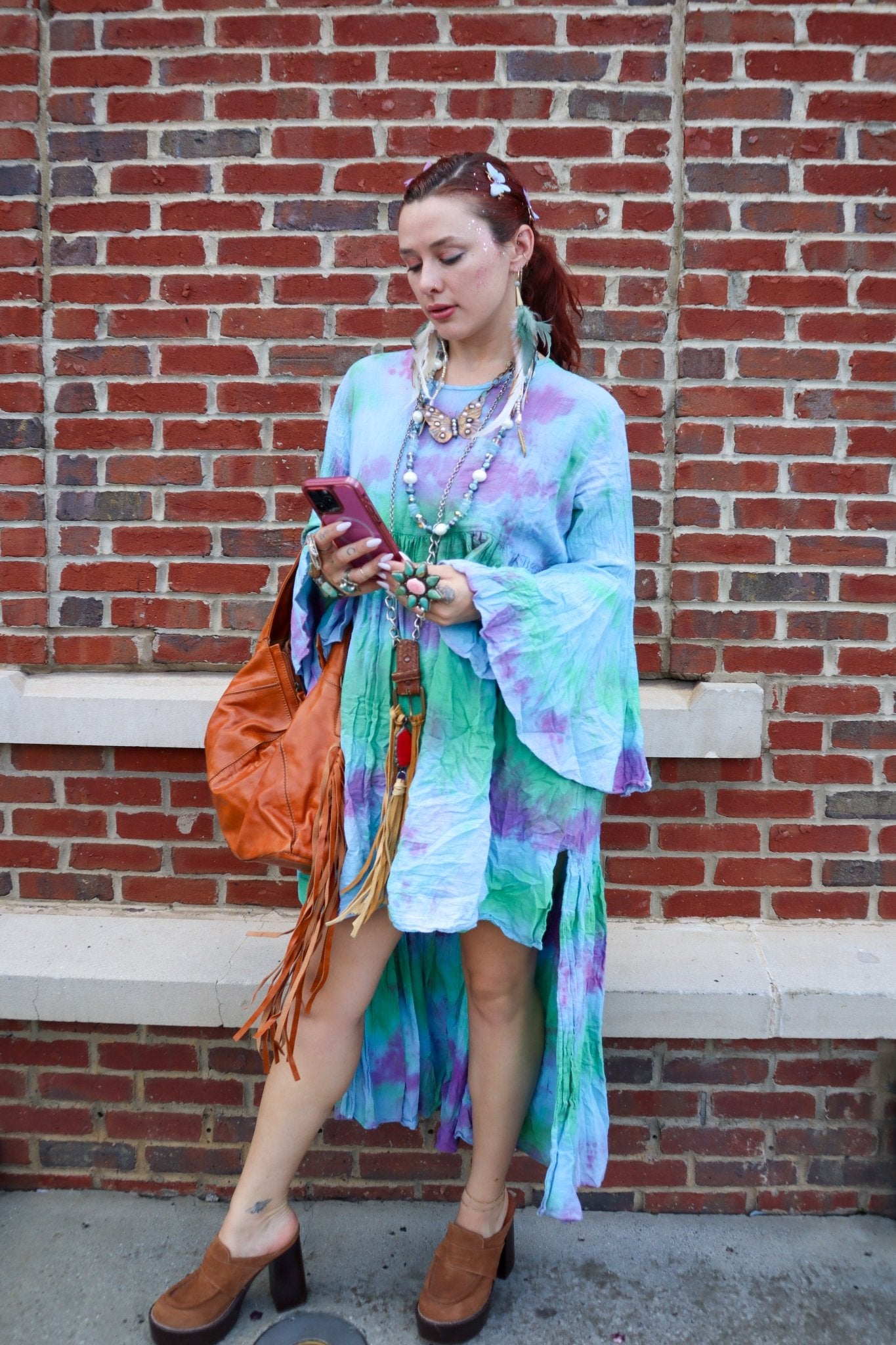 Whimsy Hi Lo Dress w/ Bell Sleeve - ivyandlavyboutique ivyandlavyboutique
