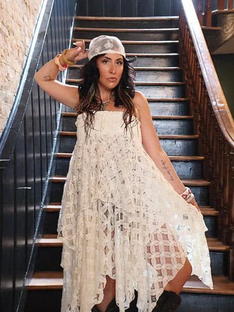 White Crochet Pixie Skirt/Mini - Kantha Bae - ivyandlavyboutique Kantha Bae