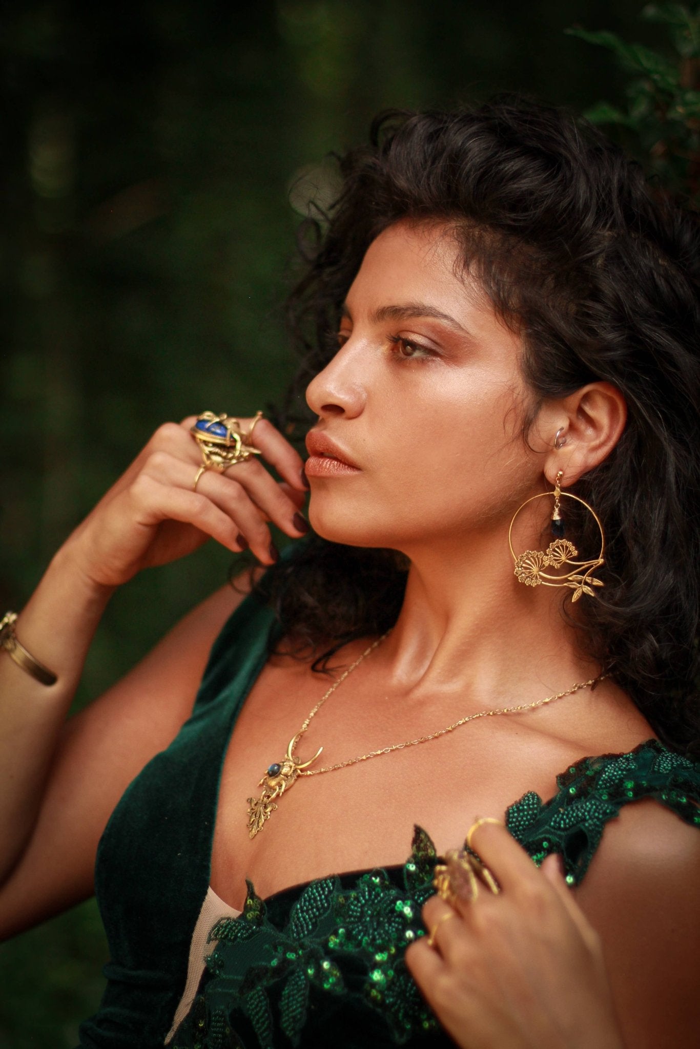 Wild Carrot Hoops in Moonstone - ivyandlavyboutique Trollbinde