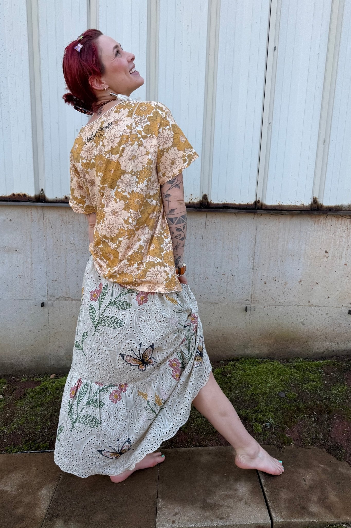 Wild Flower Echo Skirt - ivyandlavyboutique Jaded Gypsy