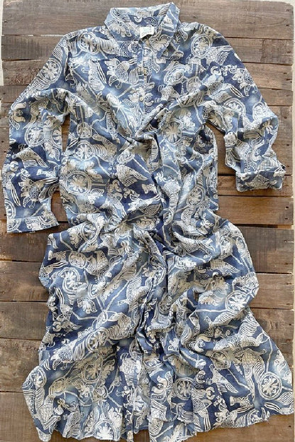 Wild Flower Meadow Duster - Sky Floral - ivyandlavyboutique Jaded Gypsy