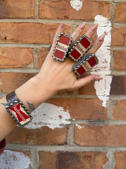 Winston Domino Metal Rings - ivyandlavyboutique Art by Amy