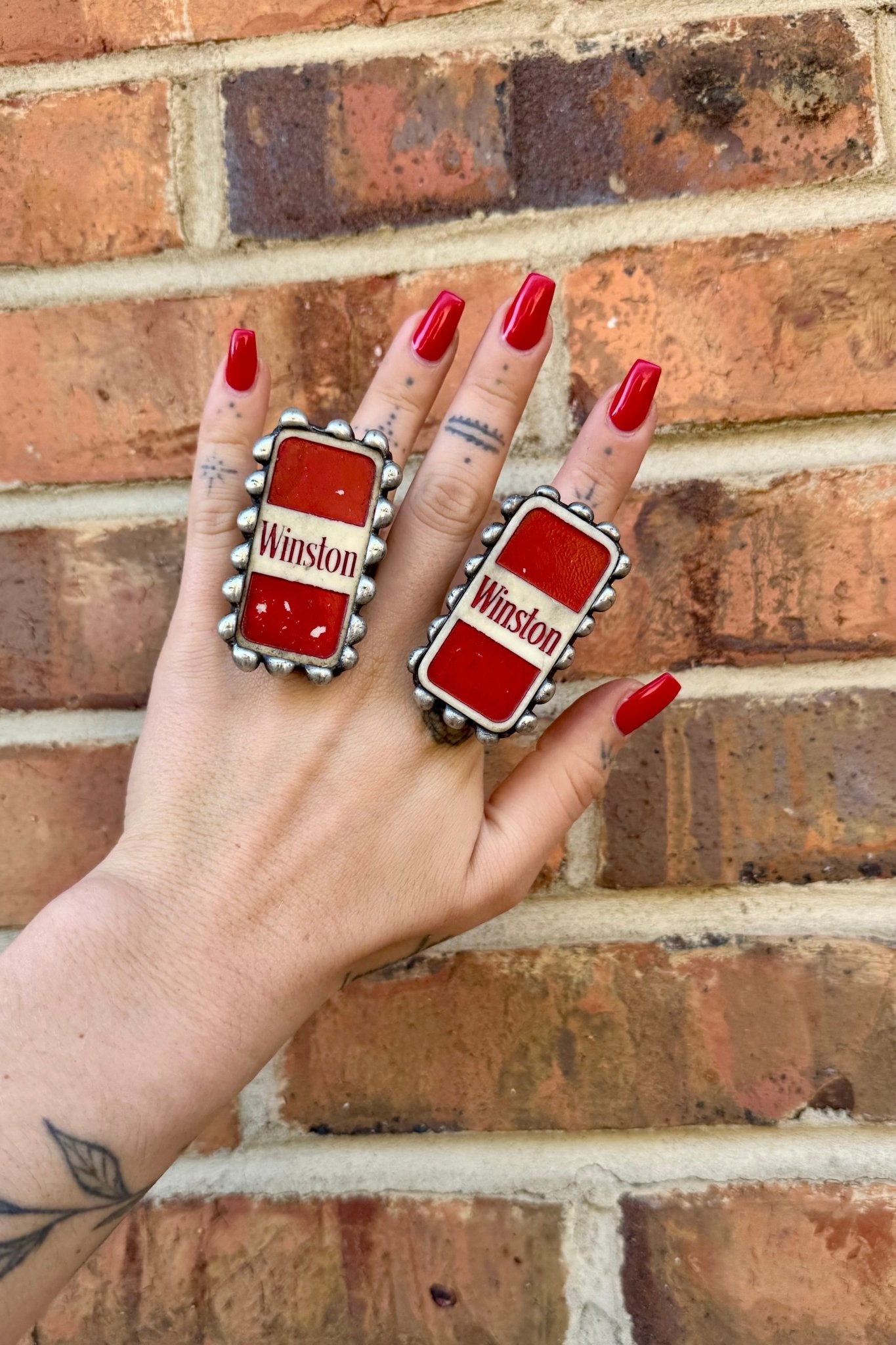 Winston Domino Metal Rings - ivyandlavyboutique Art by Amy