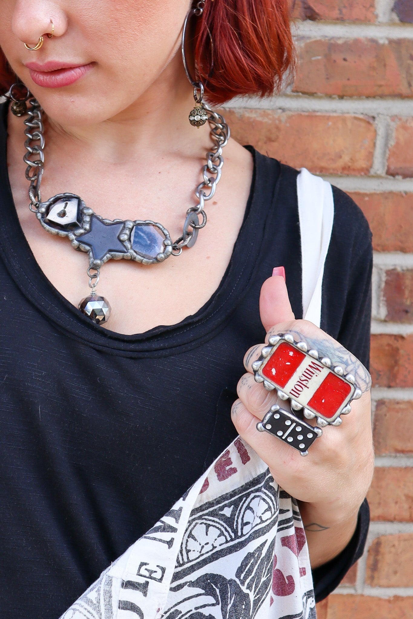 Winston Domino Metal Rings - ivyandlavyboutique Art by Amy