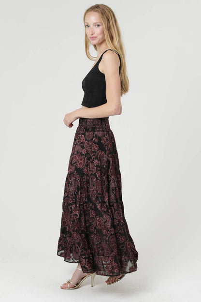Winter Bliss Velvet Burnout Maxi - ivyandlavyboutique ANGIE