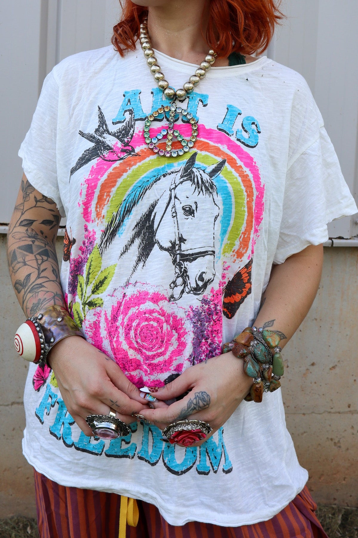 Worn and Weathered Tee - Derby - ivyandlavyboutique Jaded Gypsy