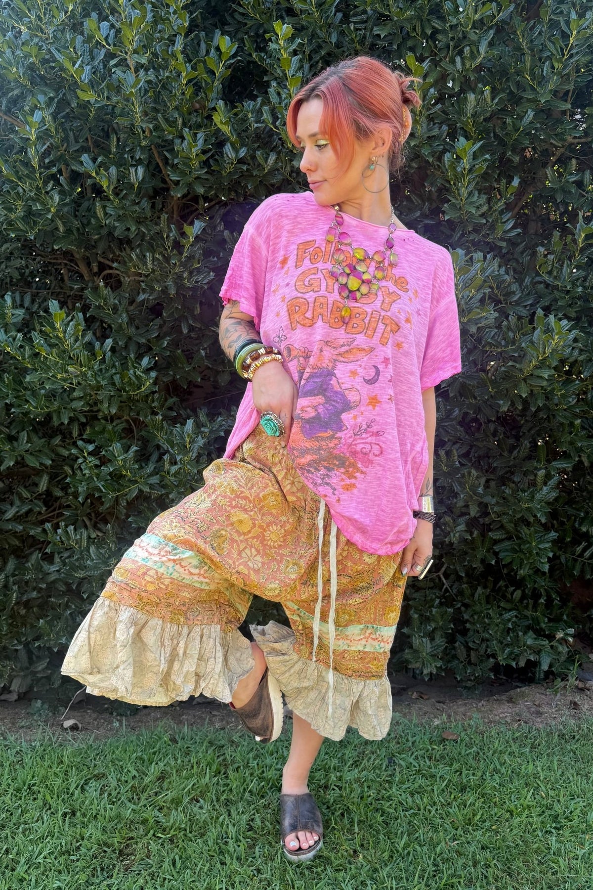 Worn and Weathered Tee - Gypsy Rabbit - ivyandlavyboutique Jaded Gypsy