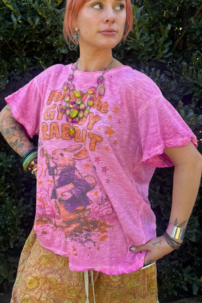 Worn and Weathered Tee - Gypsy Rabbit - ivyandlavyboutique Jaded Gypsy