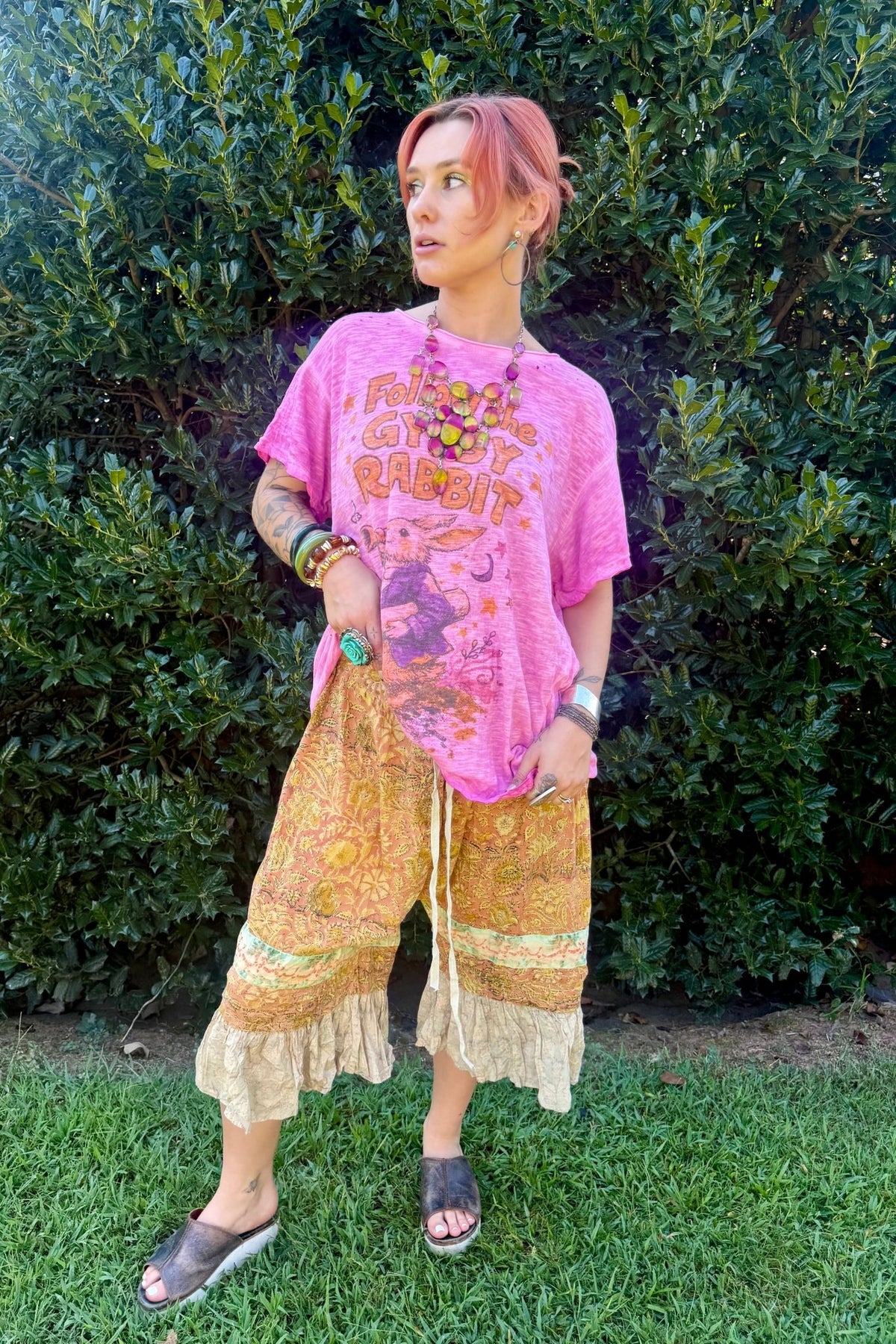 Worn and Weathered Tee - Gypsy Rabbit - ivyandlavyboutique Jaded Gypsy