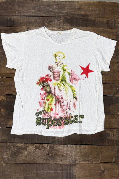 Worn and Weathered Tee -Superstar - ivyandlavyboutique Jaded Gypsy