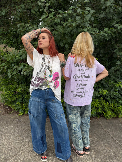 Worn & Weathered Tee - Moon Dust - ivyandlavyboutique Jaded Gypsy