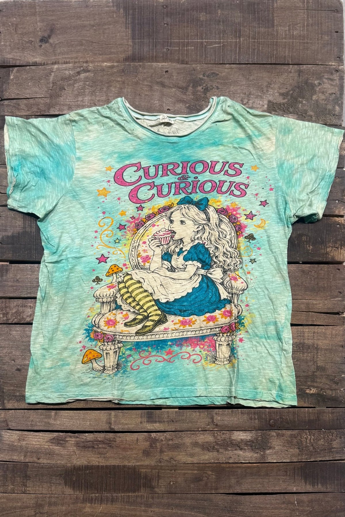 Worn & Weathered Tee - Wonderland - Boho Wanderlust Boutique Jaded Gypsy