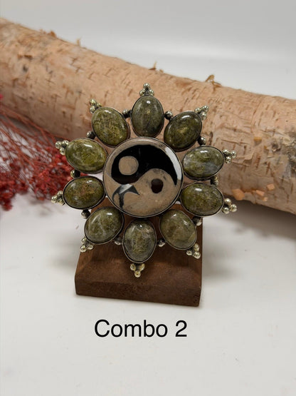 Yin & Yang in Greens Statement Ring - ivyandlavyboutique ivyandlavyboutique