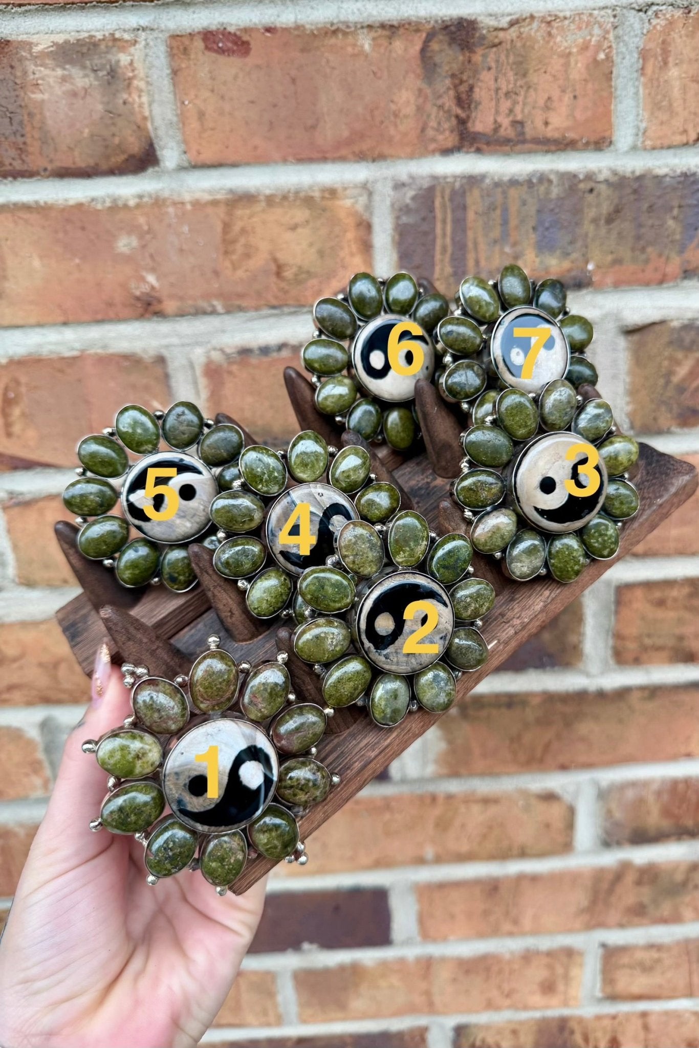 Yin & Yang in Olive Statement Ring - ivyandlavyboutique ivyandlavyboutique