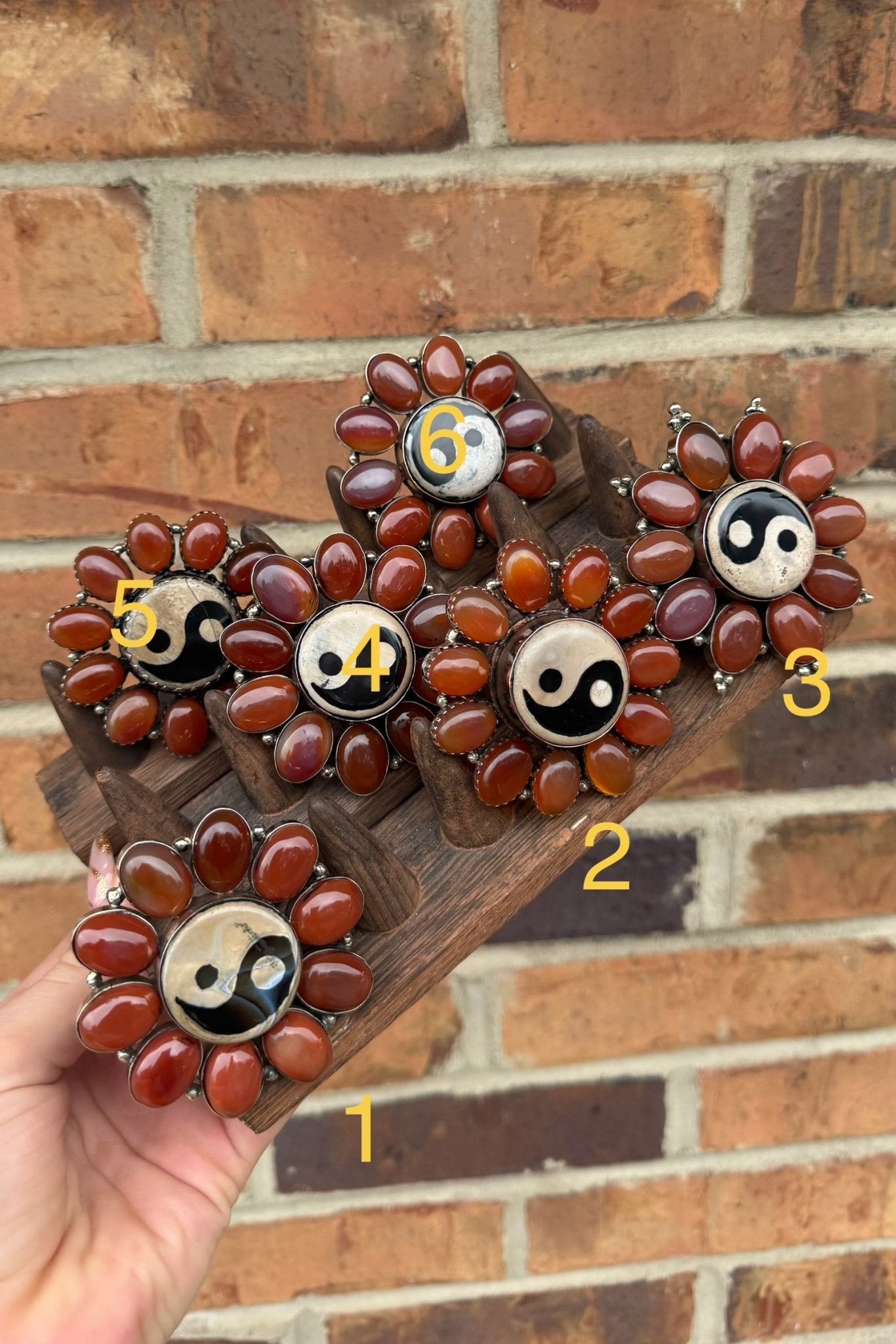 Yin & Yang in Oranges Statement Ring - ivyandlavyboutique ivyandlavyboutique