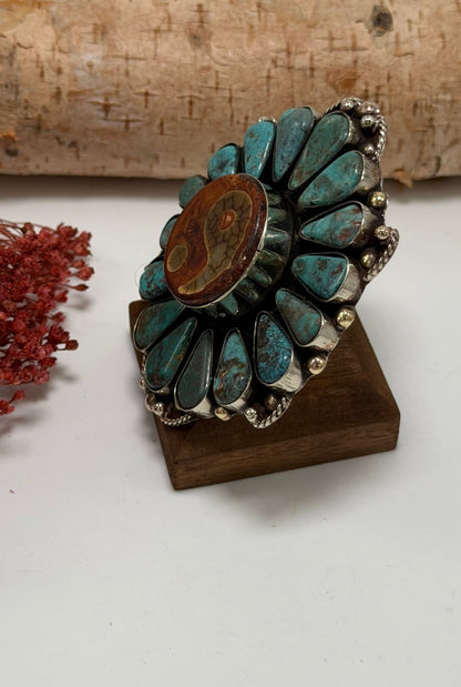 Yin Yang in Turquoise Statement Ring - ivyandlavyboutique ivyandlavyboutique