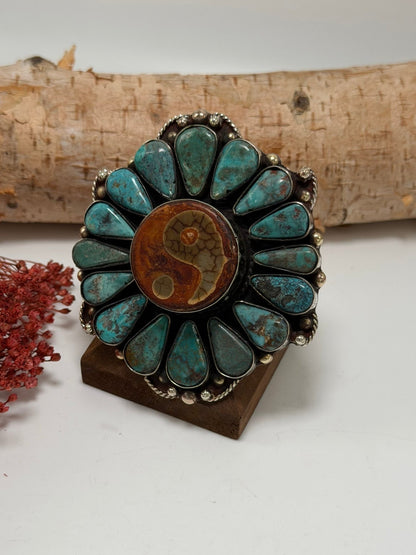Yin Yang in Turquoise Statement Ring - ivyandlavyboutique ivyandlavyboutique
