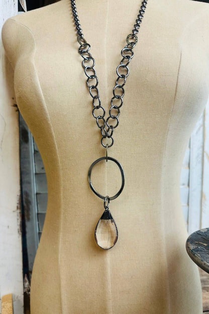 You are the Statement Gorgeous Gunmetal Crystal - ivyandlavyboutique Scooples Jewelry