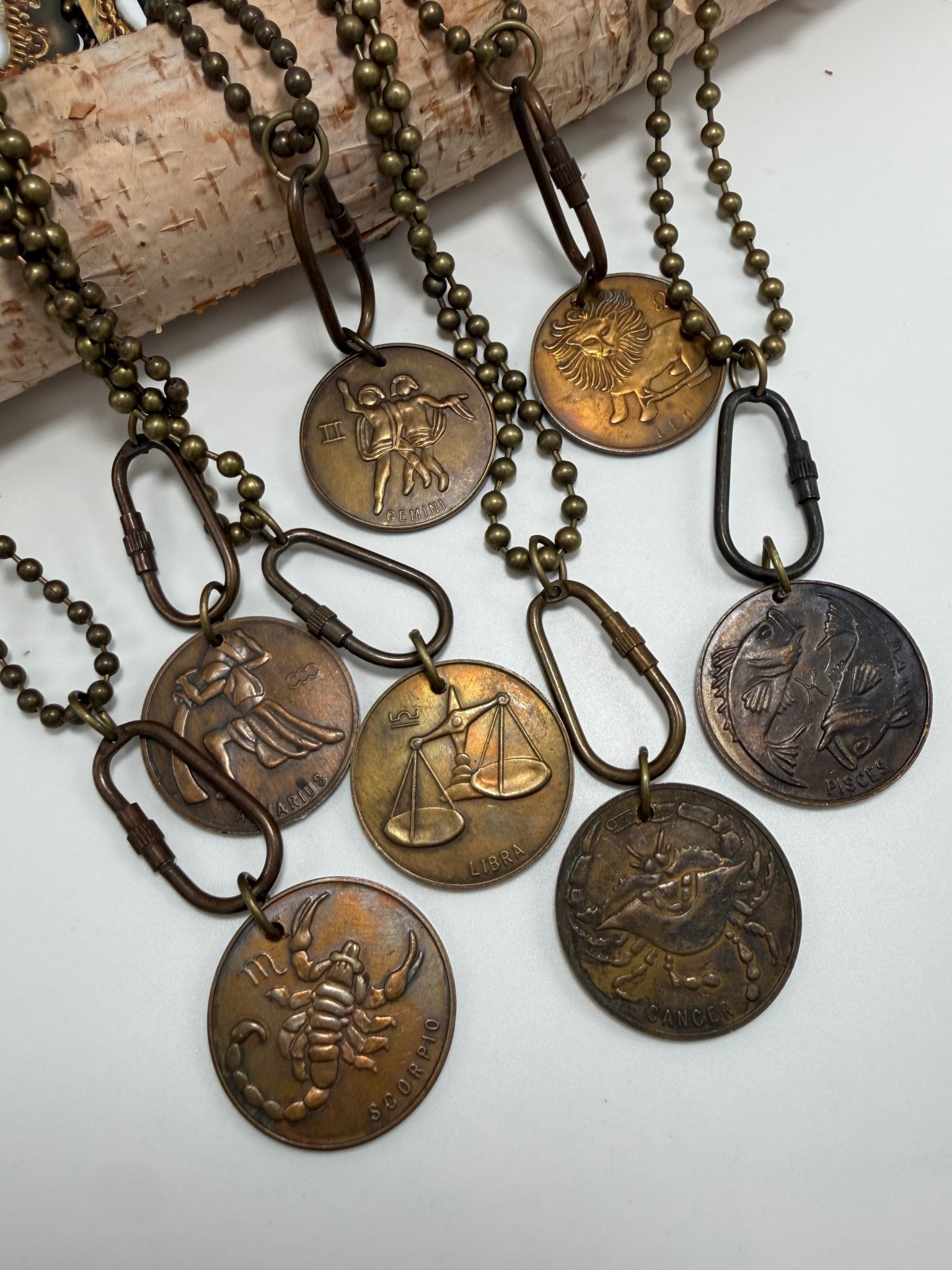 Zodiac Bronze Vintage Necklace - ivyandlavyboutique ivyandlavyboutique