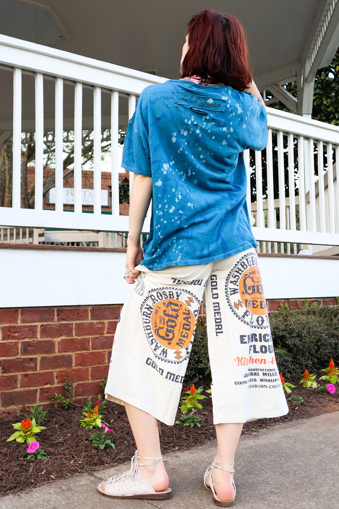 Sale - Heirloom Flour Sack Cotton Capri Pant