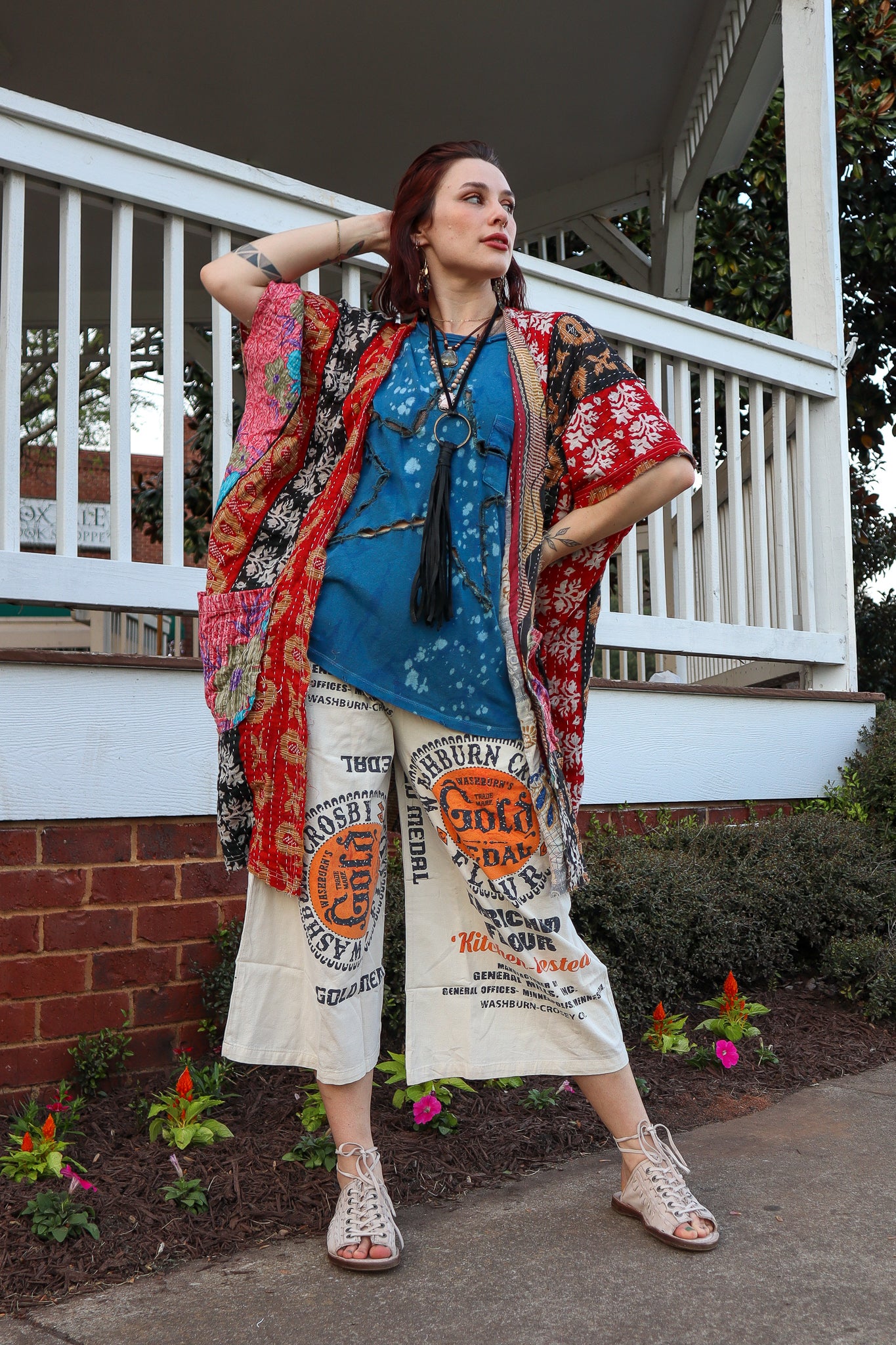 Sale - Heirloom Flour Sack Cotton Capri Pant