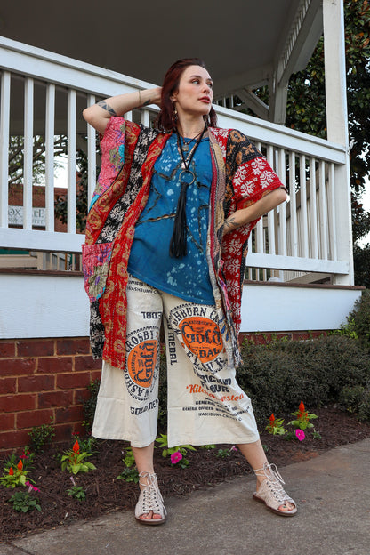 Sale - Heirloom Flour Sack Cotton Capri Pant