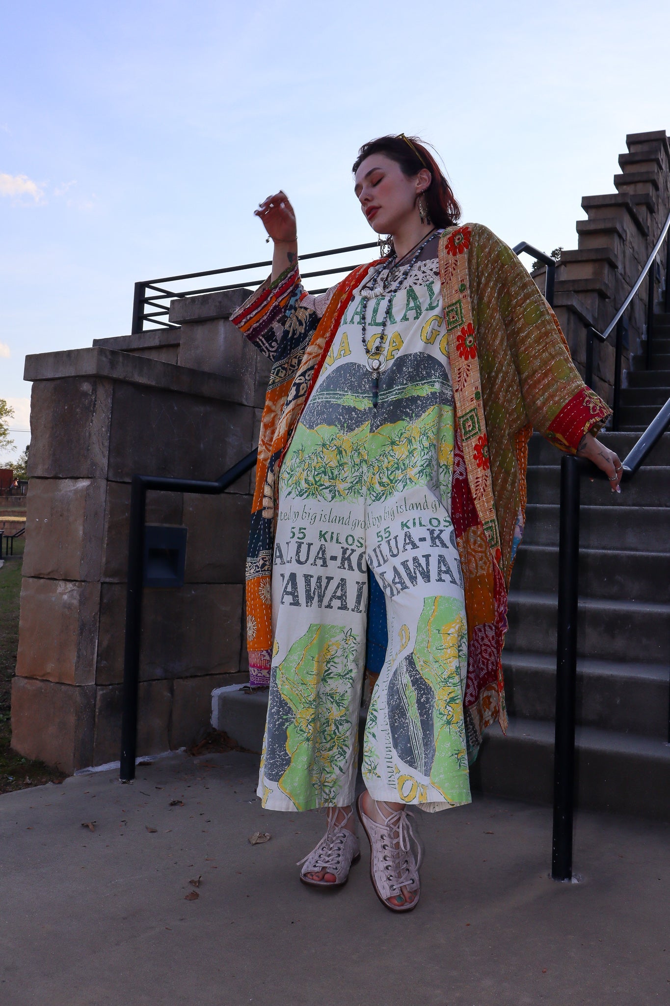 Golden Combo Picnic Market Fresh Overalls Cottage Core Boho Flour Sack - ivyandlavyboutique Jaded Gypsy